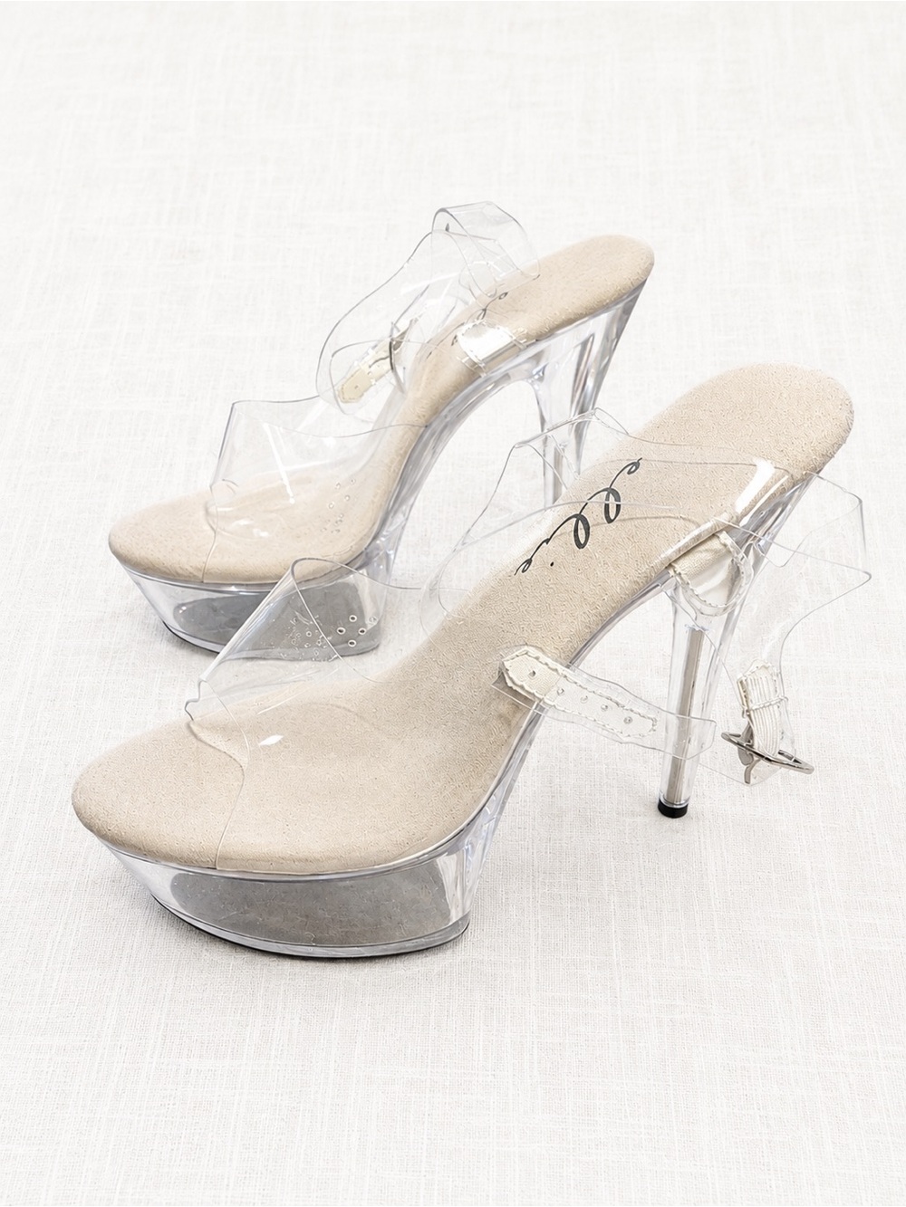 Clear Platform Stiletto Heels - Transparent Strap Women Shoes